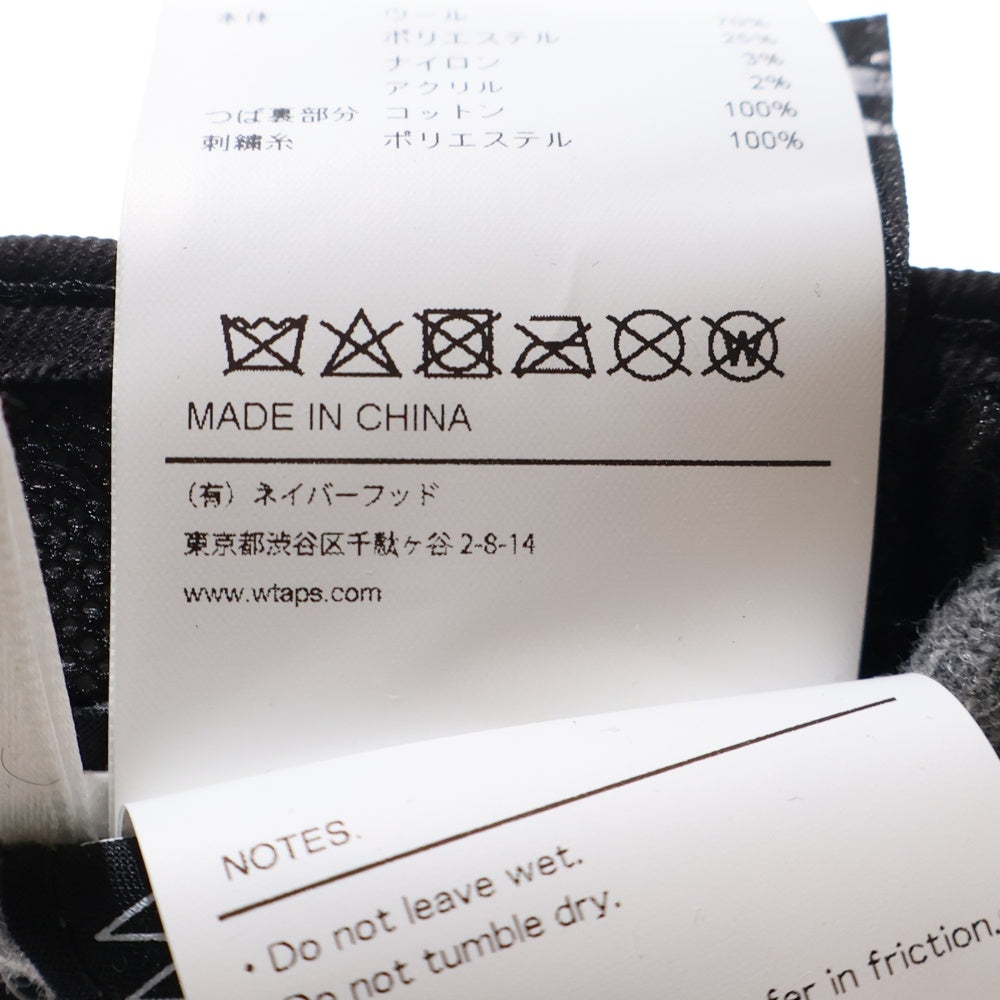 WTAPS(ダブルタップス) 24AW ×NEWERA 9TWENTY WONY FLANNEL ニューエラ ロゴ刺繍 ウール ウォニーフランネル 6パネルキャップ 帽子 グレー 242NENED-HT01