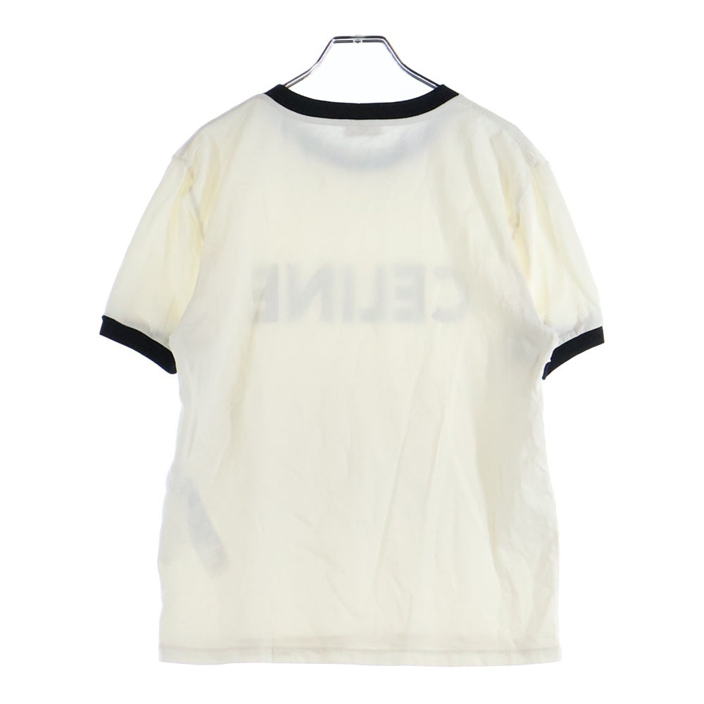 CELINE(セリーヌ) 23AW Loose T-Shirt ルーズ ロゴプリント リンガー 半袖Tシャツ カットソー ホワイト 2X49I671Q.01QF
