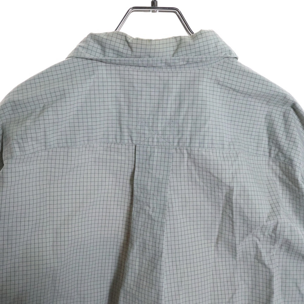 MARGARET HOWELL(マーガレットハウエル) スモールチェック柄 レギュラーカラー コットン 長袖シャツ グレー 596-3250512