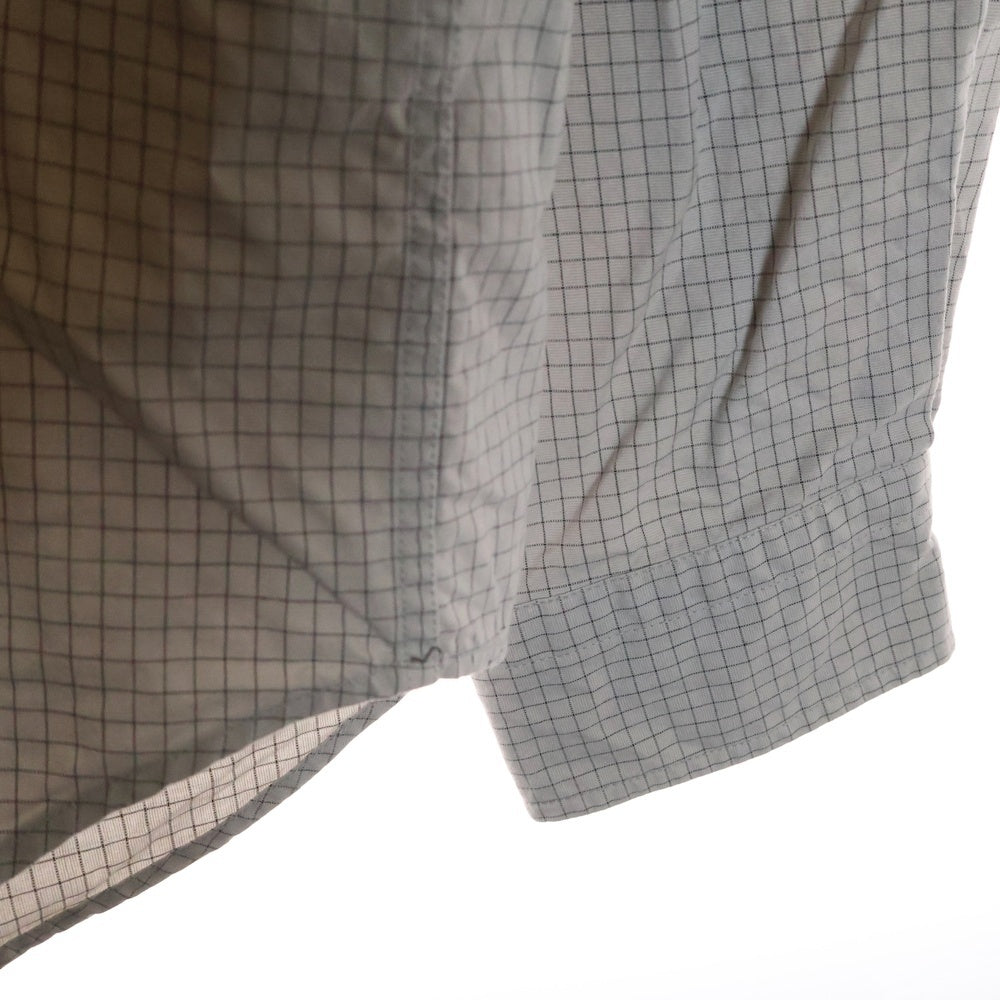 MARGARET HOWELL(マーガレットハウエル) スモールチェック柄 レギュラーカラー コットン 長袖シャツ グレー 596-3250512