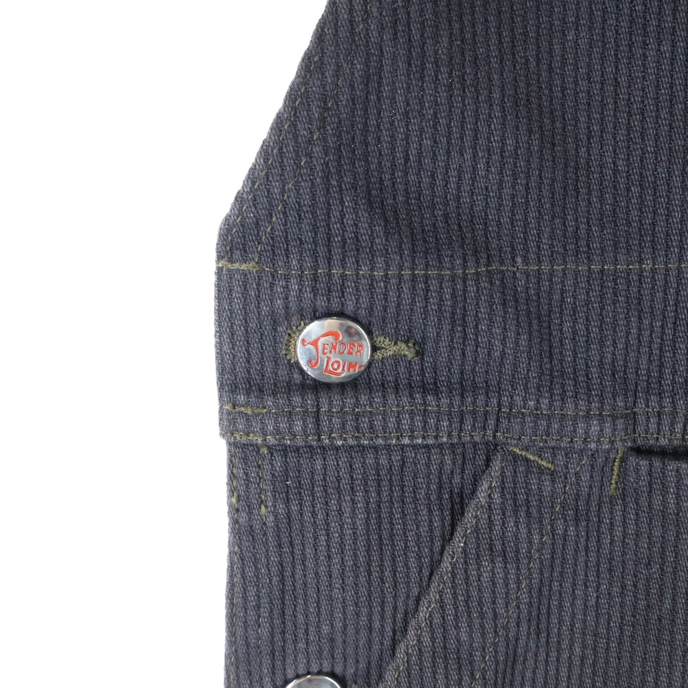 TENDERLOIN(テンダーロイン) T-OVERALL ロゴデザイン コットン コーデュロイ カバーオール サロペット パンツ グレー