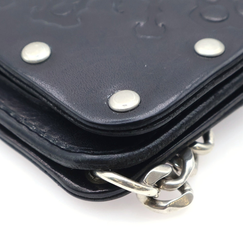 テンダーロインBS ボルネオスカル　トラッカーウォレット　ホザーナ　本革ブラック TENDERLOIN テンダーロイン HOSANNA BS WALLET ホザーナ ボルネオ