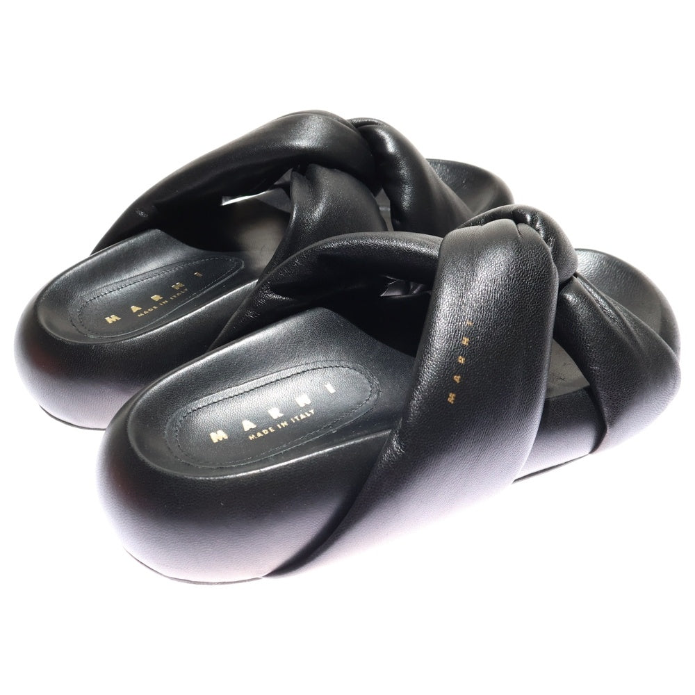 MARNI(マルニ) BUBBLE バブル ツイストレザー サンダル ブラック