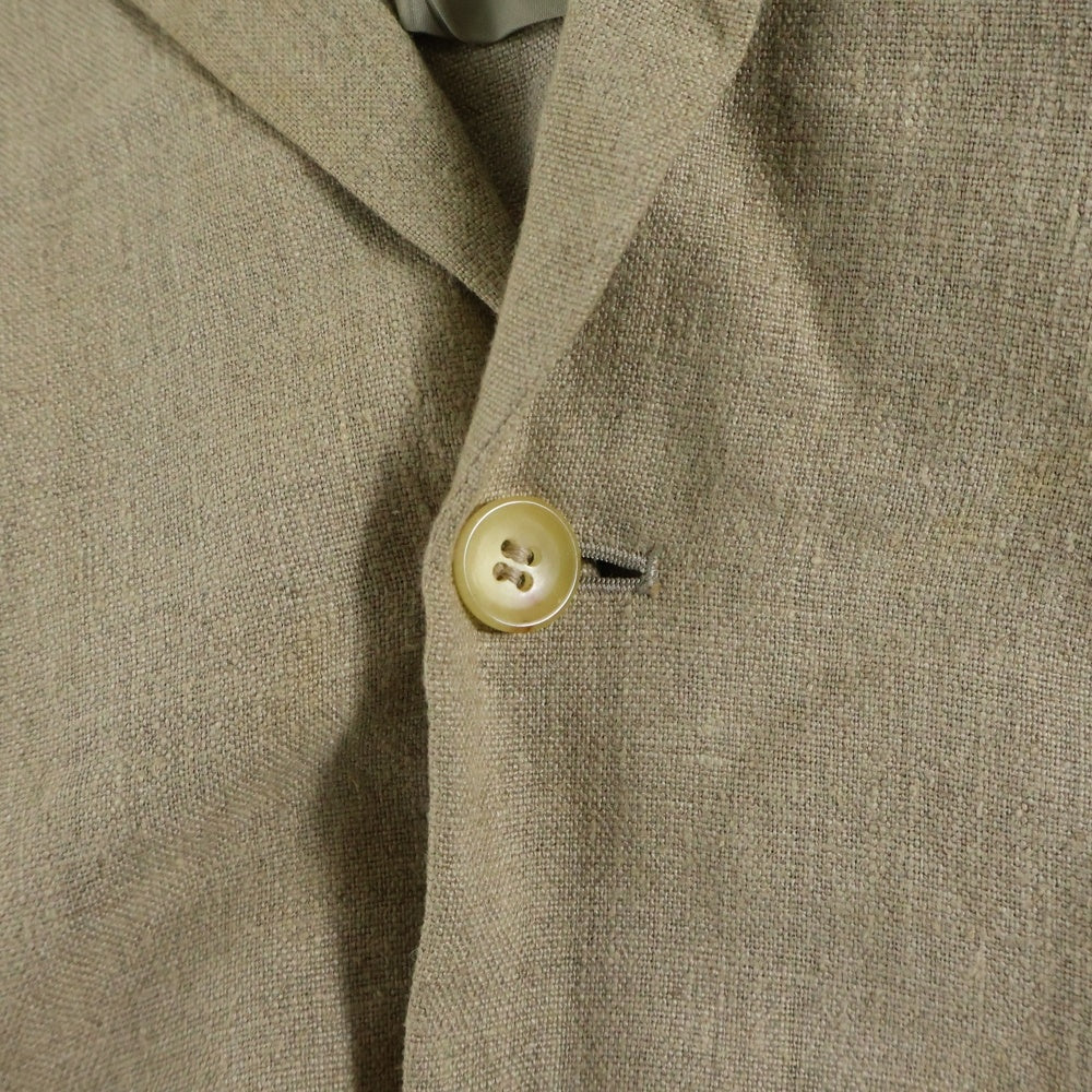 COMME des GARCONS HOMME(コムデギャルソンオム) リネン 2B シングルテーラードジャケット ベージュ HJ-02008