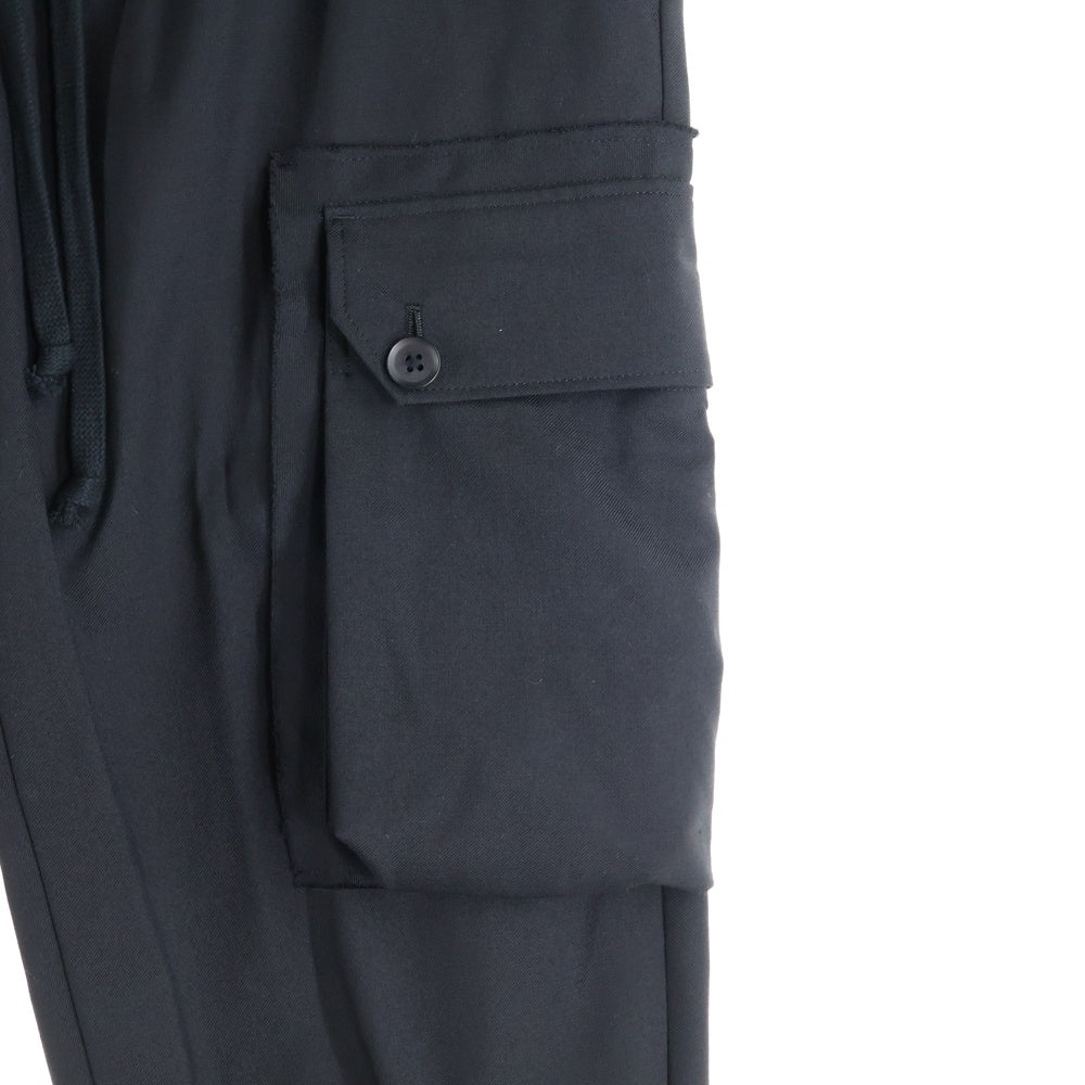 Ground Y(グラウンドワイ) 14AW T/W Gabardine Military Cargo Pants ギャバジンミリタリー カーゴパンツ ブラック GA-P21-100
