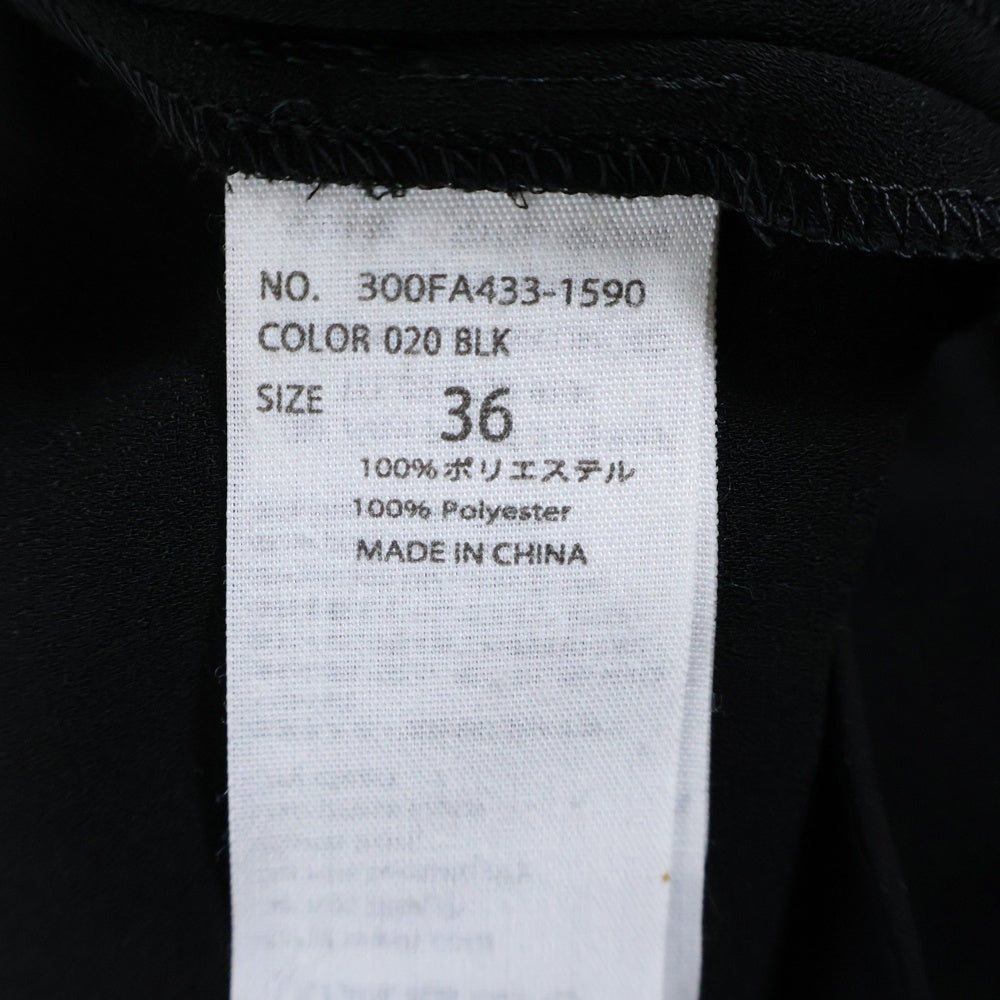 ENFOLD(エンフォルド) PEライトジョーゼット スカーフネック ドレス ワンピース ブラック レディース 300FA433-1590