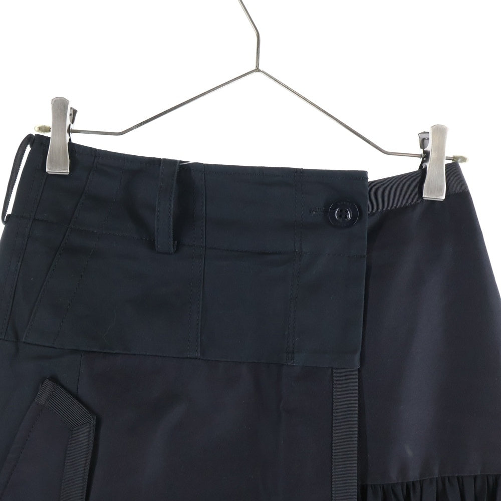 Sacai(サカイ) 21SS Suiting Skirt プリーツ加工 スーチング