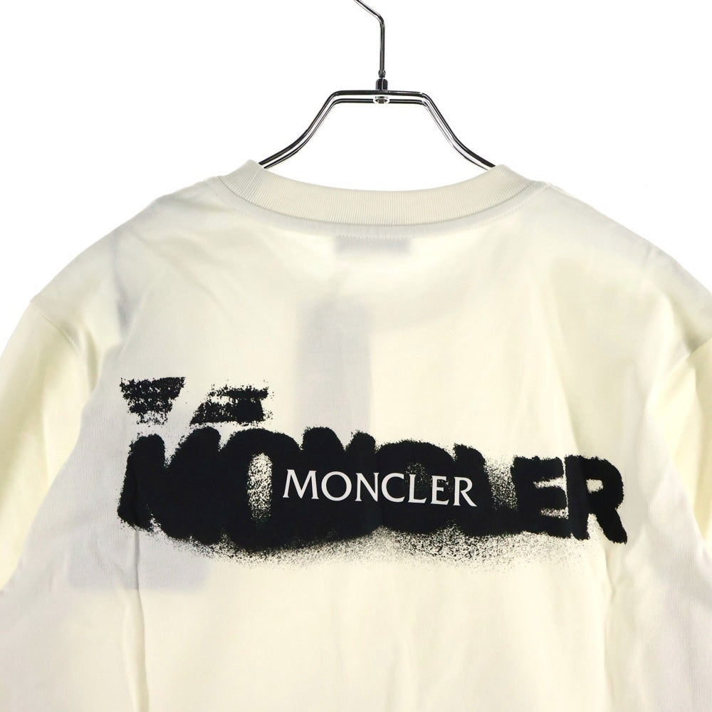 MONCLER(モンクレール) 25AW GRAPHIC LOGO LONG SLEEVE グラフィック ロゴ ロングスリーブカットソー 長袖Tシャツ ホワイト K20918D00001
