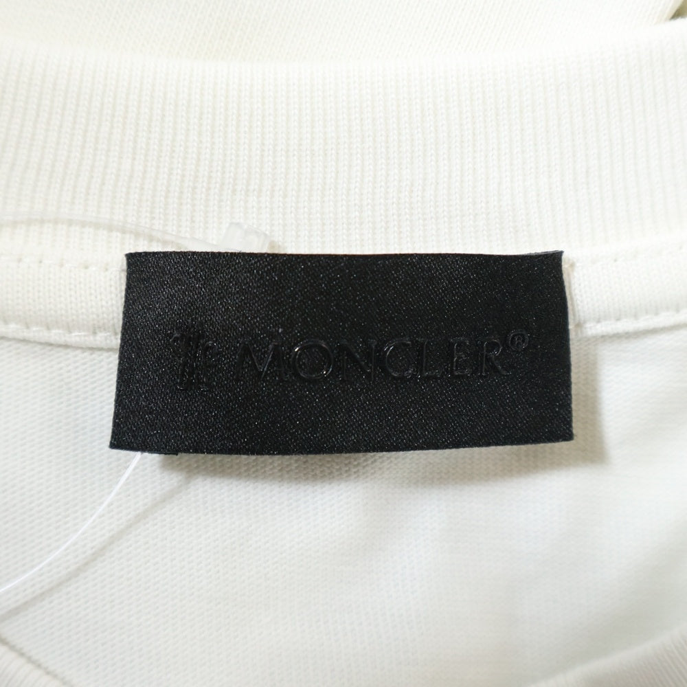 MONCLER(モンクレール) 25AW GRAPHIC LOGO LONG SLEEVE グラフィック ロゴ ロングスリーブカットソー 長袖Tシャツ ホワイト K20918D00001