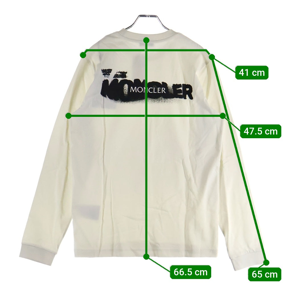 MONCLER(モンクレール) 25AW GRAPHIC LOGO LONG SLEEVE グラフィック ロゴ ロングスリーブカットソー 長袖Tシャツ ホワイト K20918D00001