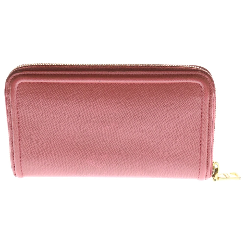 PRADA(プラダ) サフィアーノ レザー ラウンドジップ ウォレット 財布