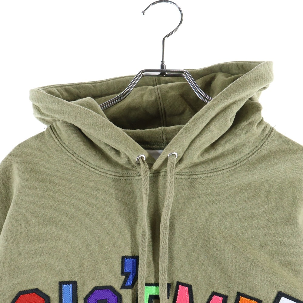 SUPREME(シュプリーム) 21AW ×WTAPS Sic'em! Hooded Sweatshirt ダブルタップス ロゴアップリケ スウェットプルオーバーパーカー カーキ