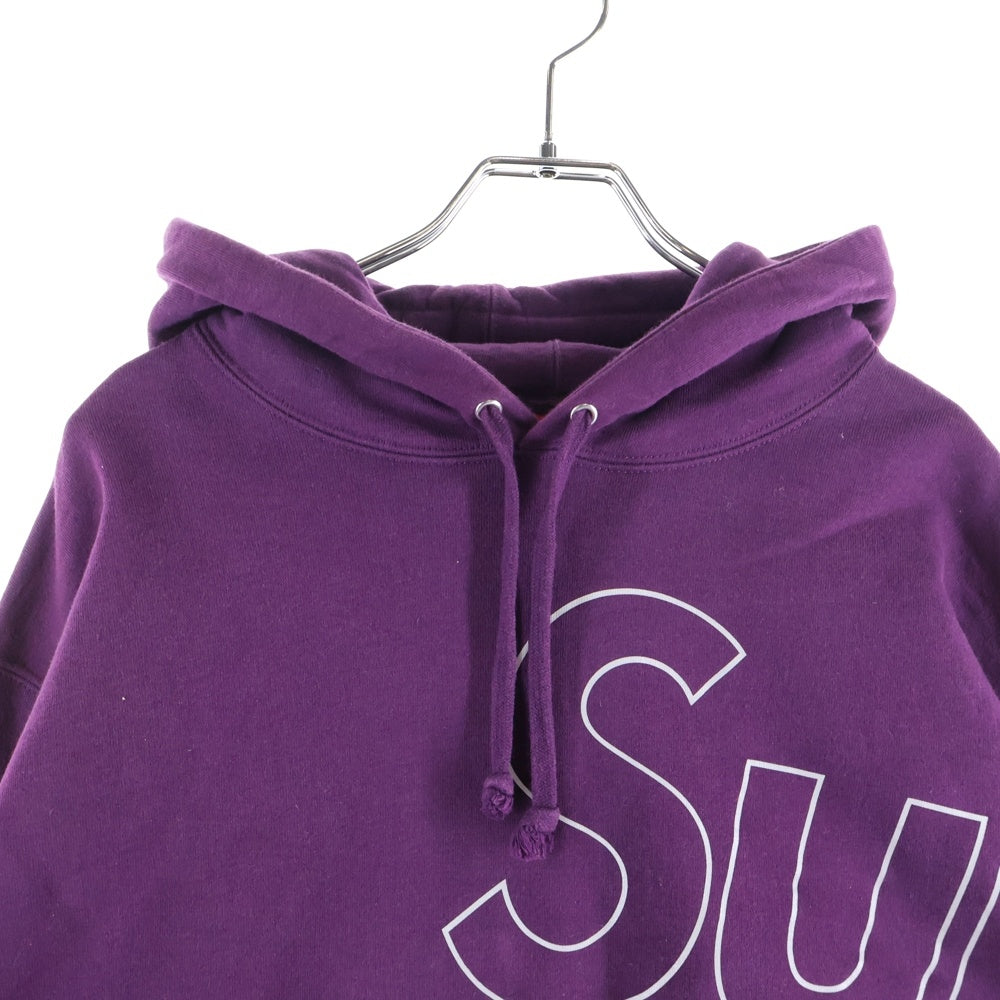 SUPREME(シュプリーム) 21AW Reflective Hooded Sweatshirt リフレクティブロゴ スウェットプルオーバーパーカー パープル