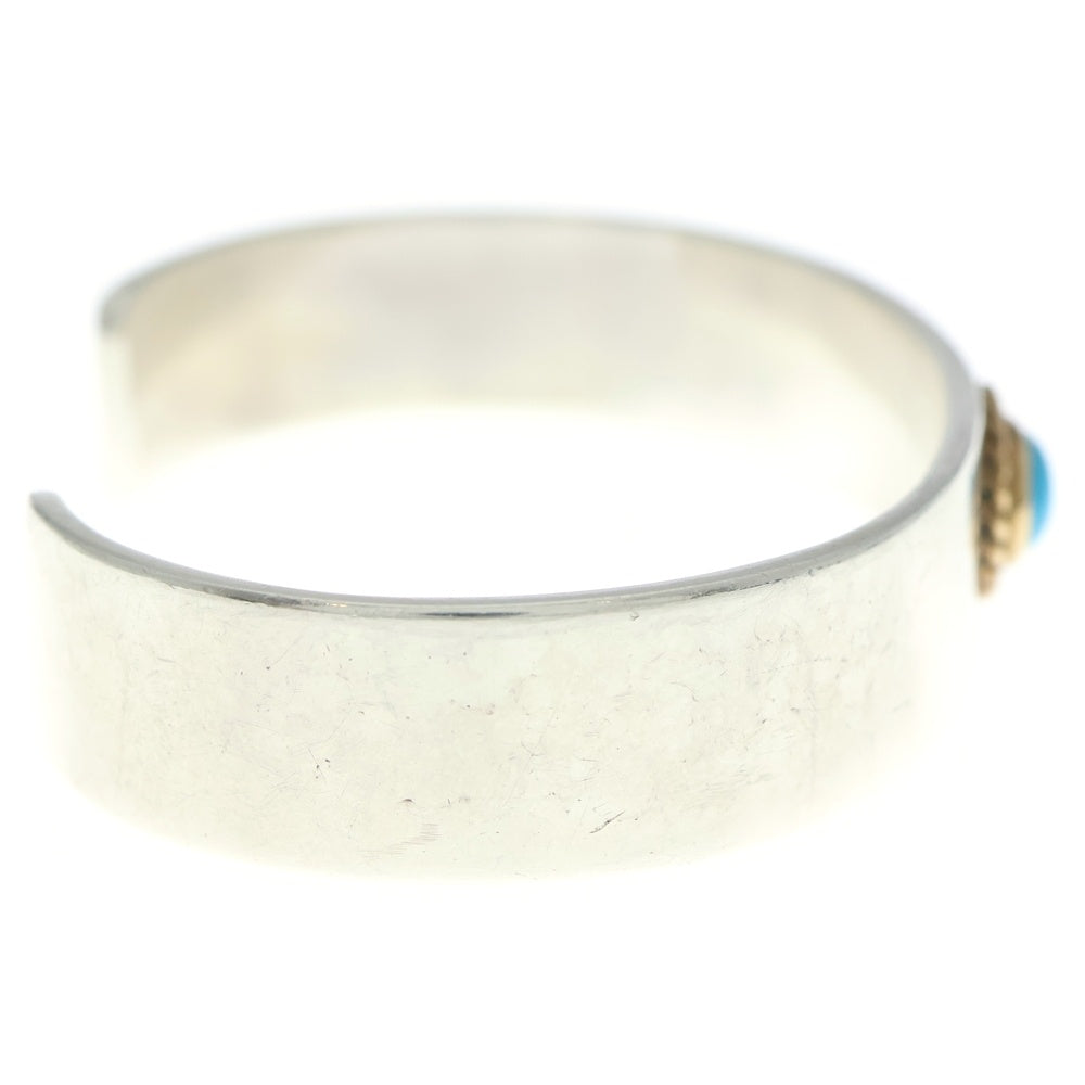 goro's(ゴローズ) 金縄ターコイズ平打ちブレスS バングル シルバー