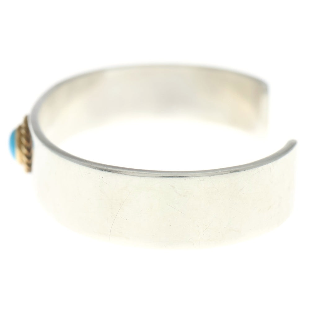 goro's(ゴローズ) 金縄ターコイズ平打ちブレスS バングル シルバー/ゴールド