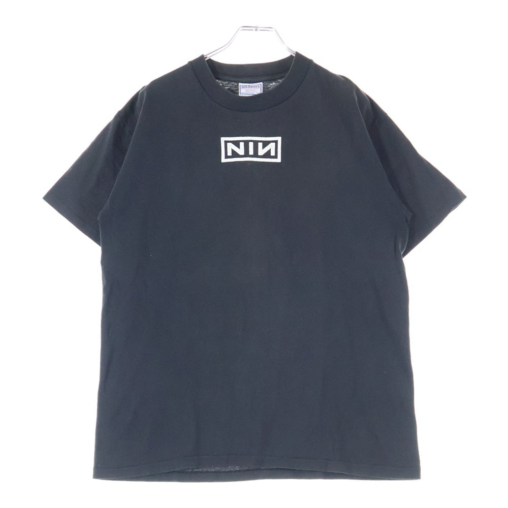 VINTAGE(ヴィンテージ) 90S VINTAGE NINE INCH NAILS BOX LOGO ヴィンテージ ナインチネイルズ ボックスロゴ ALL Sportタグ Tシャツ 半袖クルーネックカットソー ブラック