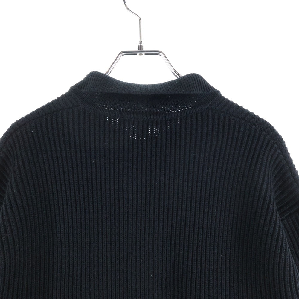 SUPREME(シュプリーム) 23AW Small Box Polo Sweater スモールボックスロゴデザイン リブニット ポロセーター ブラック