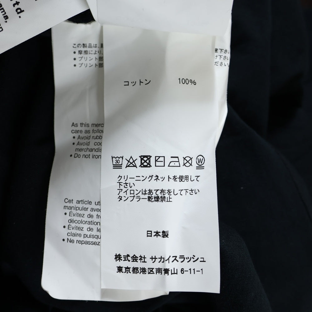 Sacai(サカイ) 20SS ×NIKE フロントロゴデザイン クルーネック カットソー 長袖Tシャツ ブラック 8072000044775
