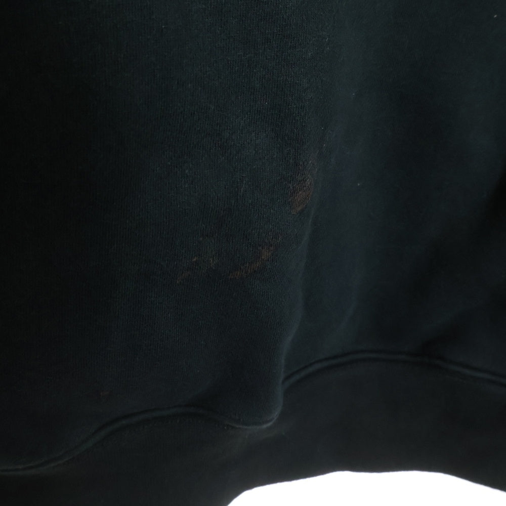 ESSENTIALS FEAR OF GOD(エッセンシャル フィアオブゴッド) バックロゴデザイン カンガルーポケット ラバーロゴ フーデット プルオーバースウェットパーカー ブラック 090233