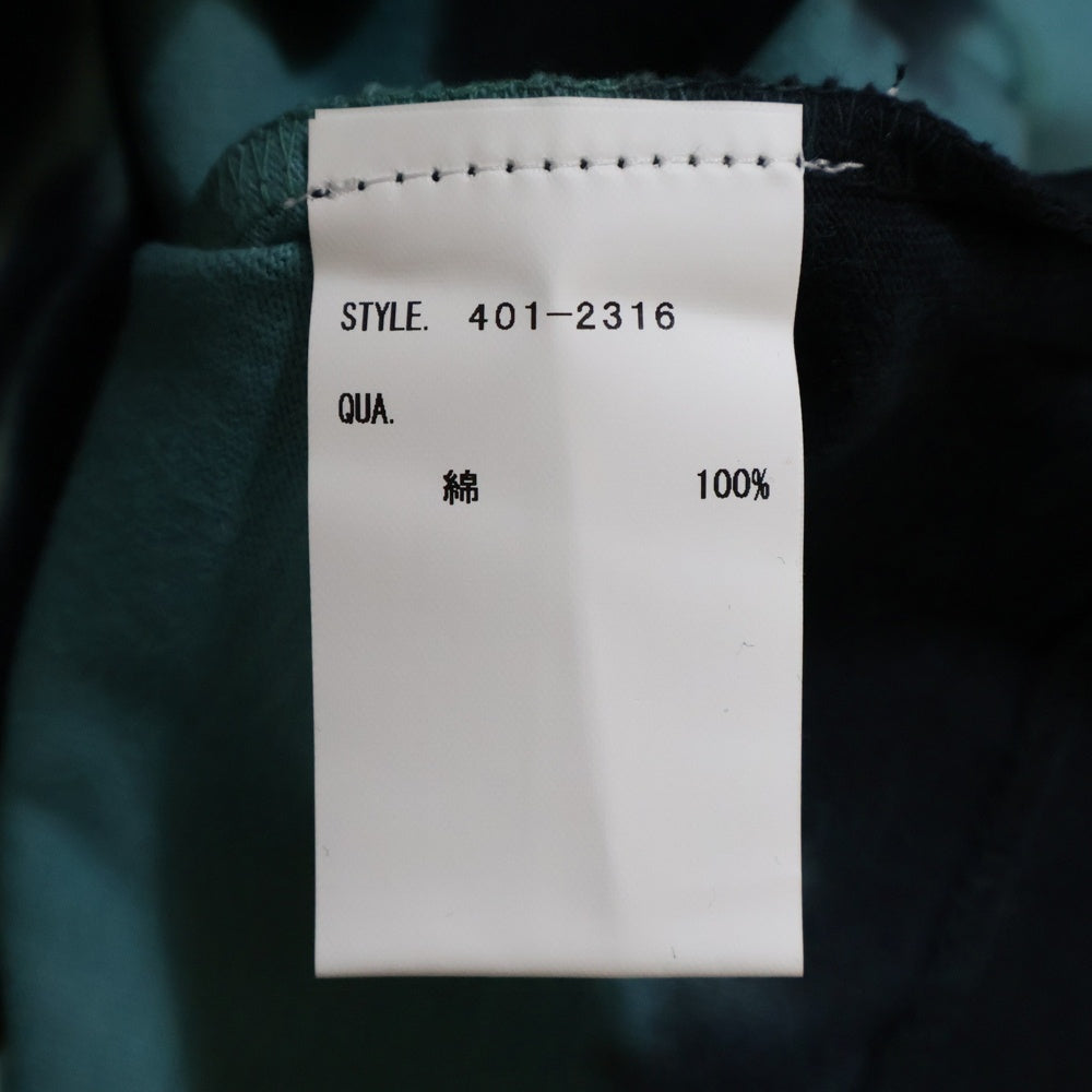 ICE CREAM(アイスクリーム) タイダイ柄 フロントロゴデザイン クルーネック カットソー 半袖Tシャツ レッド/ブラック 401-2316