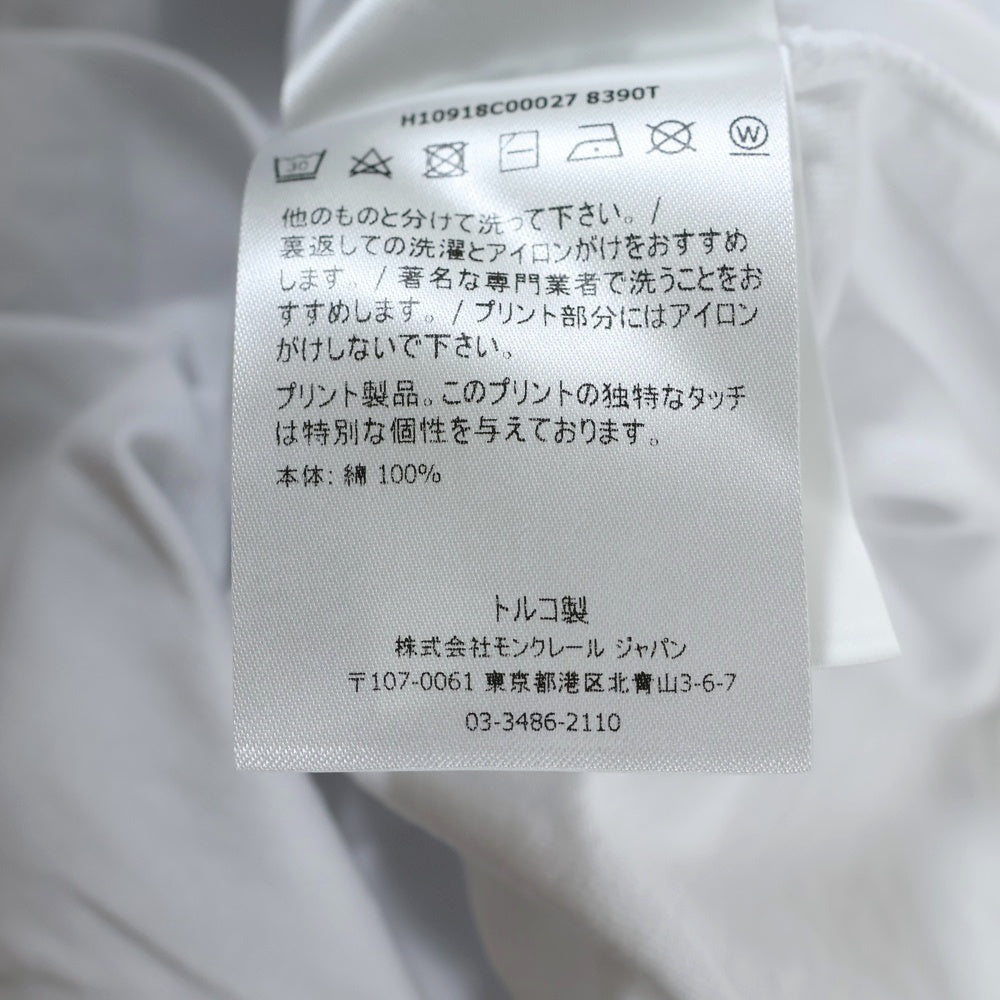 MONCLER(モンクレール) 22SS T-SHIRT フロントロゴデザイン クルーネック カットソー 半袖Tシャツ ホワイト H10918C00027
