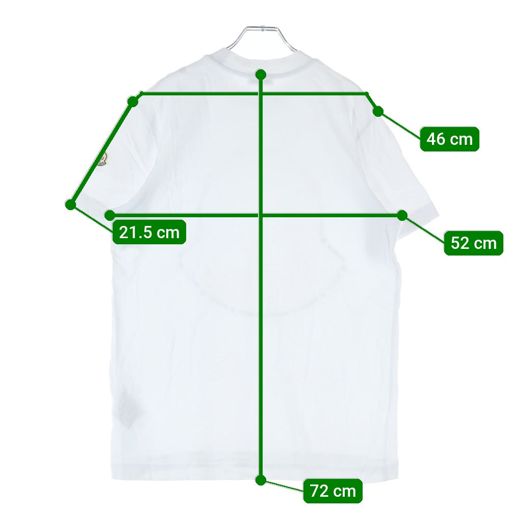 MONCLER(モンクレール) 22SS T-SHIRT フロントロゴデザイン クルーネック カットソー 半袖Tシャツ ホワイト H10918C00027