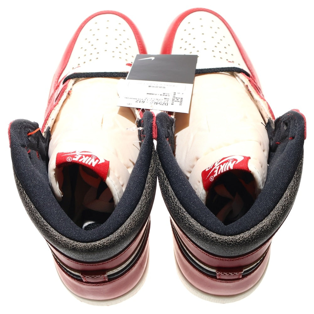 NIKE(ナイキ) AIR JORDAN 1 LOST&FOUND エアジョーダン1 ロスト&ファウンド シカゴ ハイカットスニーカー ホワイト/レッド US8.5/26.5cm DZ5485-612