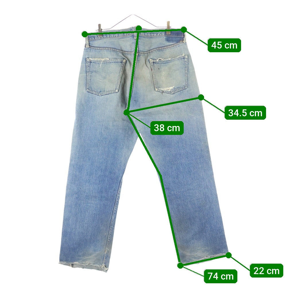 Levi's(リーバイス) 60S VINTAGE 501 BIG E 前期 ボタン裏W Vステッチ 足長R ヴィンテージ ボタンフライデニムパンツ インディゴ