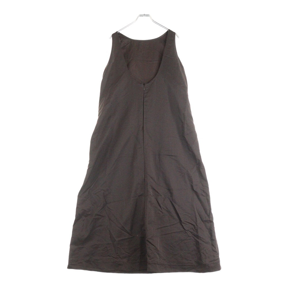 NO BRAND(ノーブランド) BIRROT(ビロット) ノースリーブ ナイロンロングワンピース レディース ブラウン 23-040-570-0004-1-0