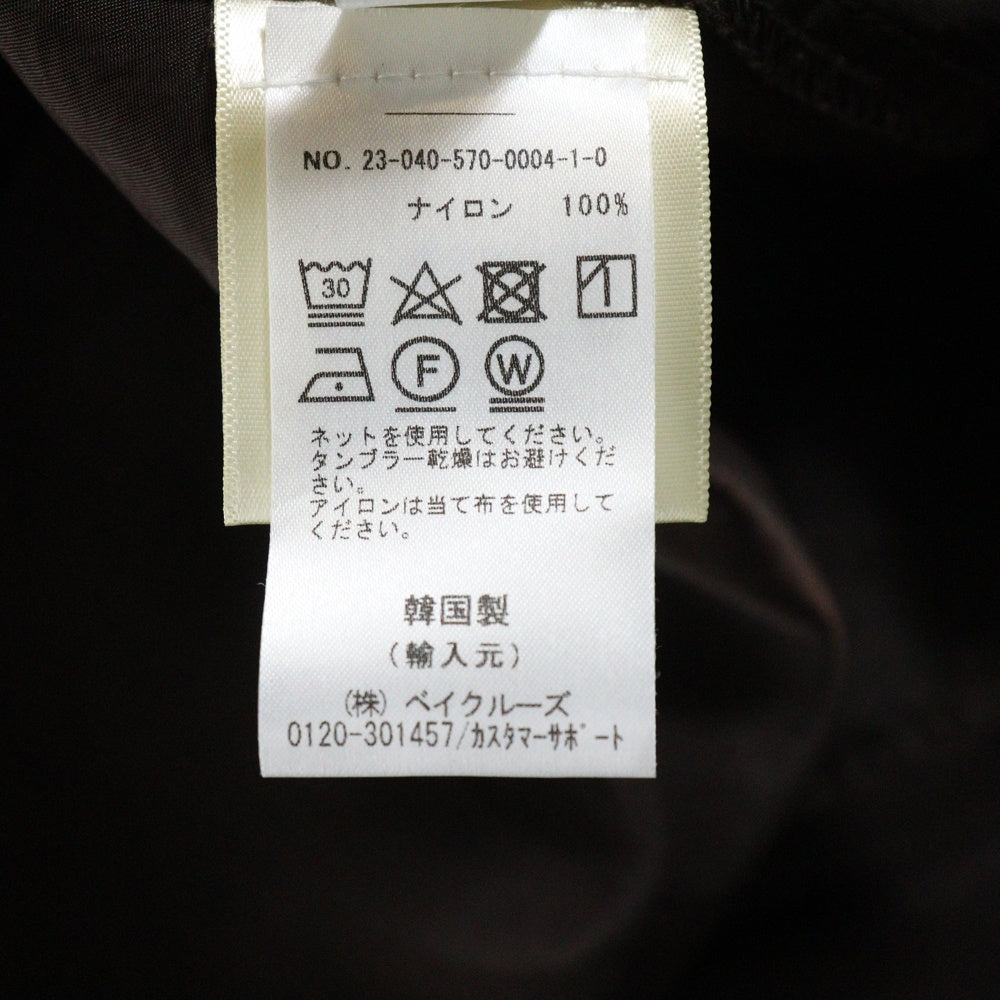 NO BRAND(ノーブランド) BIRROT(ビロット) ノースリーブ ナイロンロングワンピース レディース ブラウン 23-040-570-0004-1-0