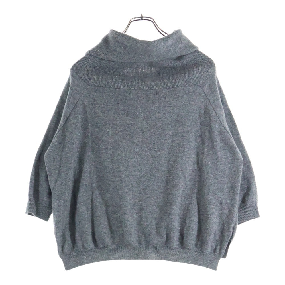 KATHARINE HAMNETT(キャサリンハムネット) ラウンドタートルネック ウール混 ニットカットソー レディース グレー 934N4956