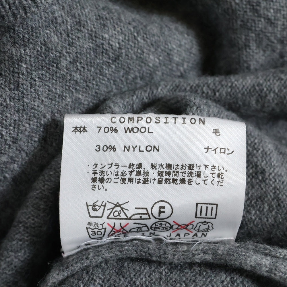 KATHARINE HAMNETT(キャサリンハムネット) ラウンドタートルネック ウール混 ニットカットソー レディース グレー 934N4956