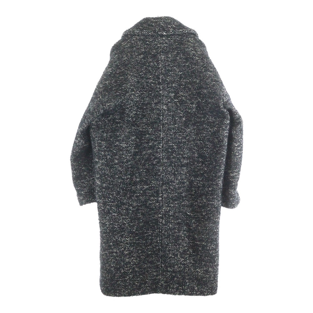 IENA(イエナ) 17AW モヘヤ混 ロングツウィードコート レディース ブラック 17-020-900-5340-3-0