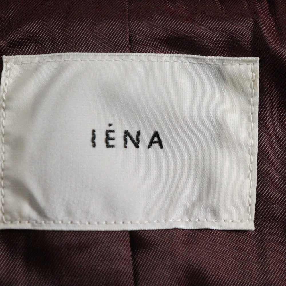 IENA(イエナ) 17AW モヘヤ混 ロングツウィードコート レディース ブラック 17-020-900-5340-3-0