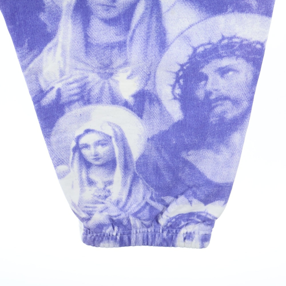 SUPREME(シュプリーム) 18AW Jesus and Mary Sweatpant ジーザス アンド メリー 総柄 スウェットロングパンツ パープル/ホワイト