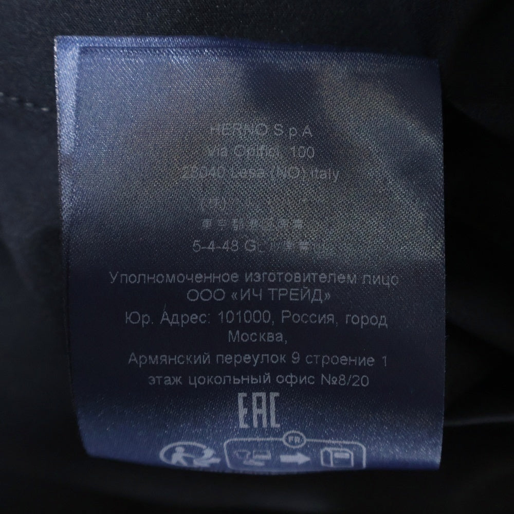 HERNO(ヘルノ) 24AW ウォームテック イージー カーゴパンツ ブラック PT000074U