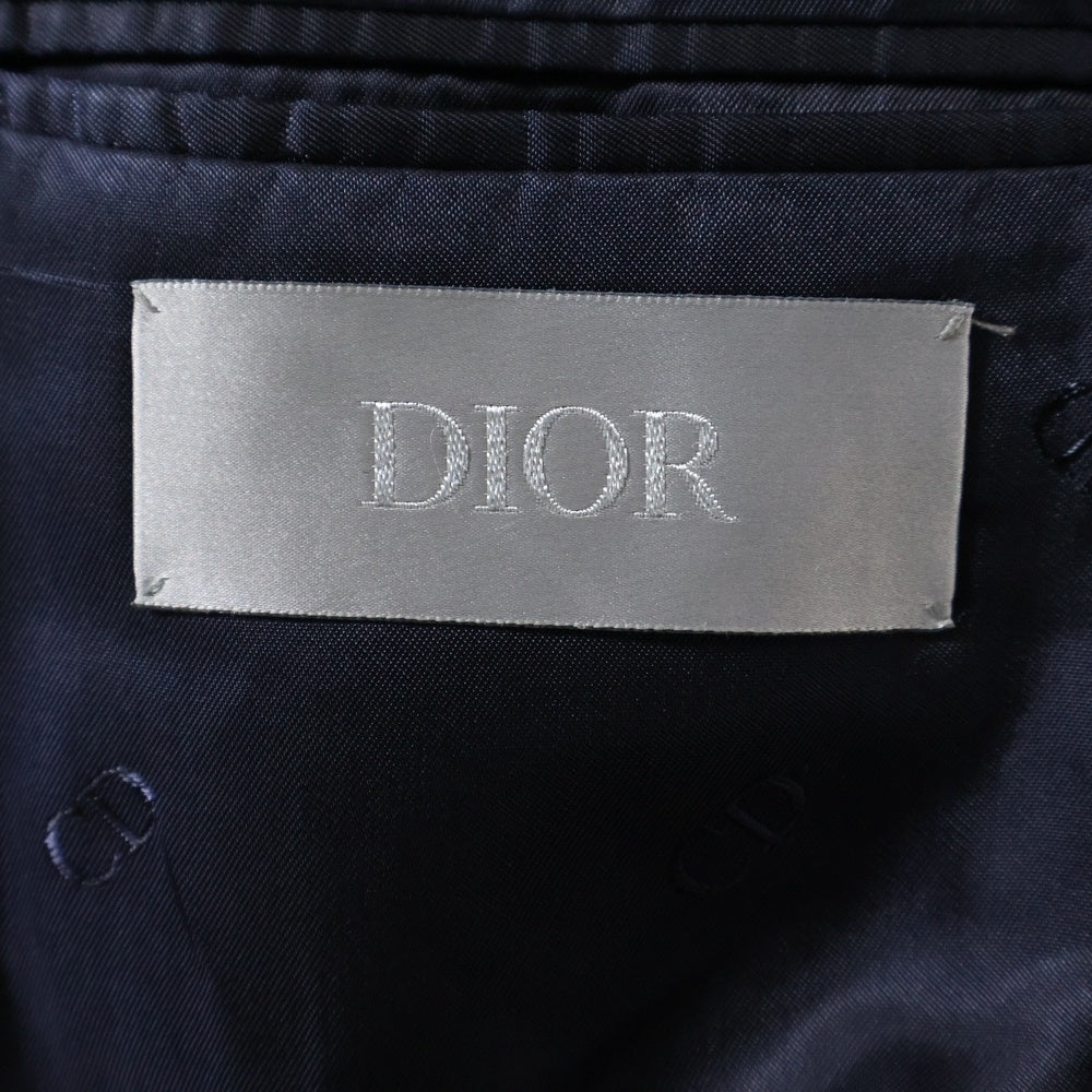 DIOR(ディオール) 20SS イタリア製 アームサドルポケットデザイン ウールモヘア 2B テーラードジャケット ネイビー 013C217A3500