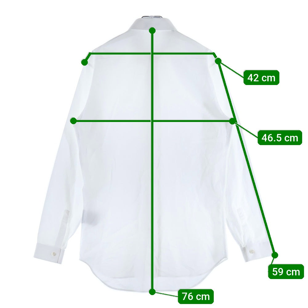 DIOR(ディオール) 18SS 襟ロゴ刺繍 比翼 コットン 長袖シャツ ホワイト 463C541W6680