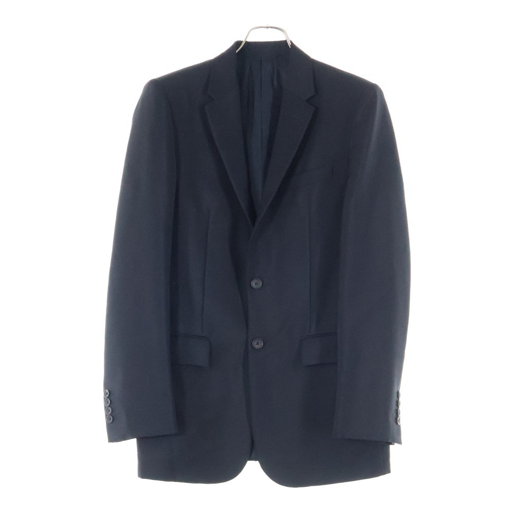 BALENCIAGA(バレンシアガ) イタリア製 ウールモヘア ノッチドラペル 2Bテーラードジャケット ノータック スラックスパンツ セットアップスーツ ブラック 301976 TAI10