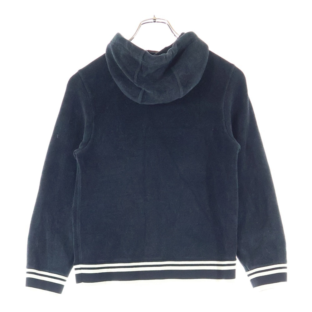 LOUIS VUITTON(ルイヴィトン) 20AW モノグラムドローストリング ロゴ刺繍 コットン ジップアップパーカー ブラック レディース RW202W XZU FJKC19