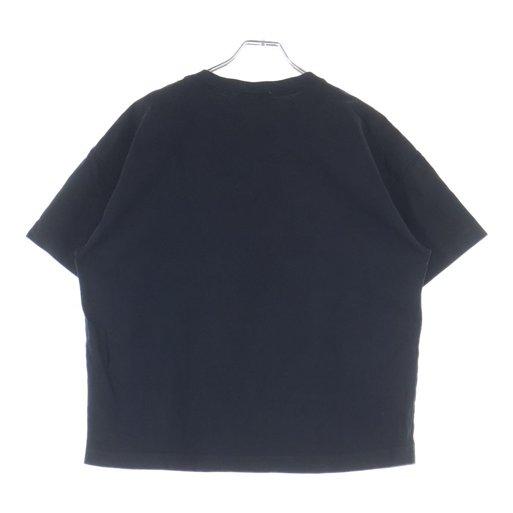 Acne Studios(アクネ ストゥディオズ) STELLIE PSS18 ステリー フロントロゴデザイン クルーネック カットソー 半袖Tシャツ ブラック 15C176