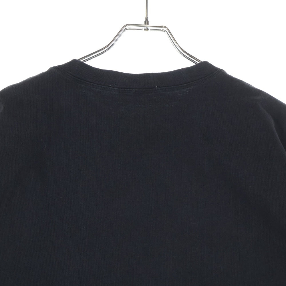 Acne Studios(アクネ ストゥディオズ) STELLIE PSS18 ステリー フロントロゴデザイン クルーネック カットソー 半袖Tシャツ ブラック 15C176