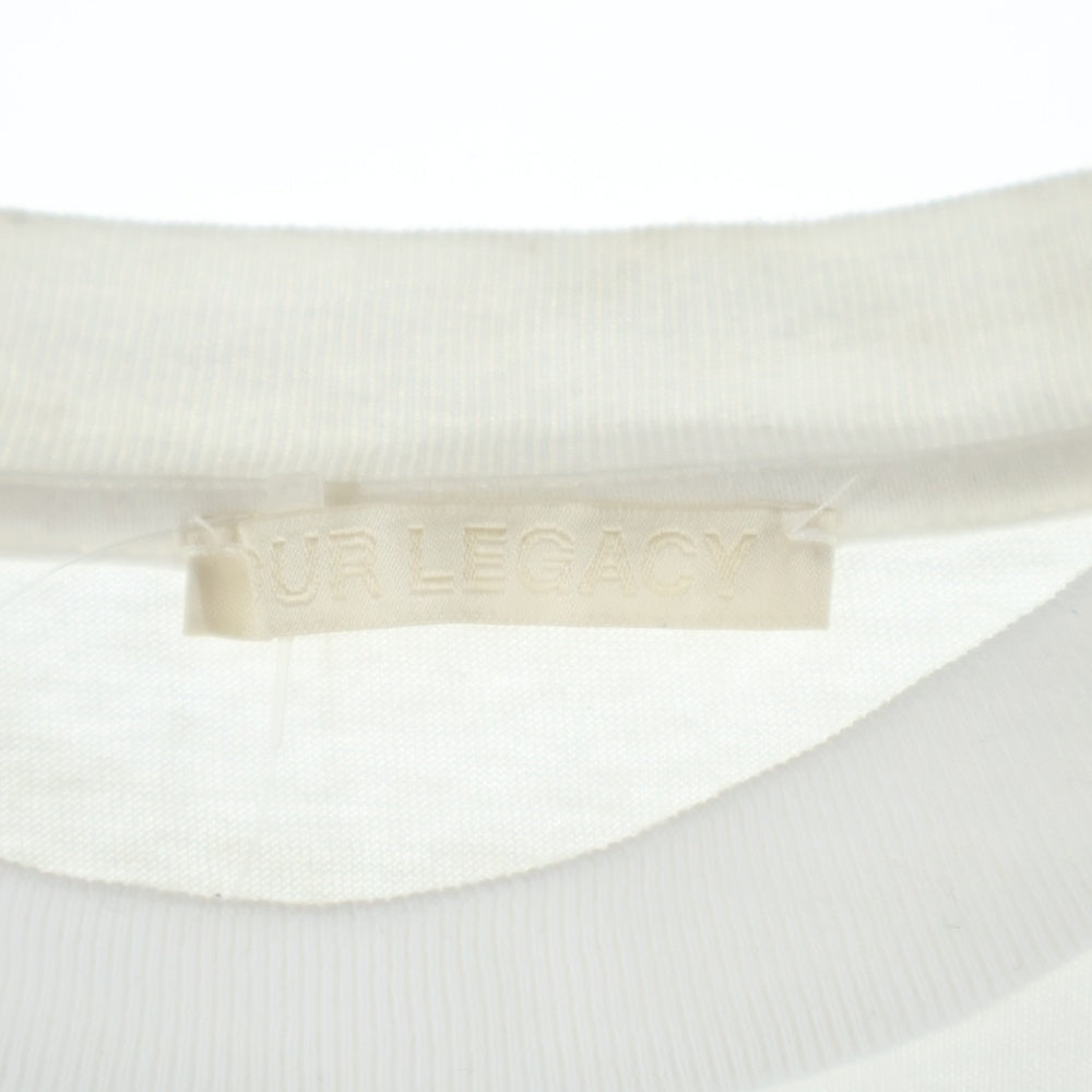 OUR LEGACY(アワーレガシー) フロントロゴデザイン クルーネック カットソー 半袖Tシャツ ホワイト M2226BMDP