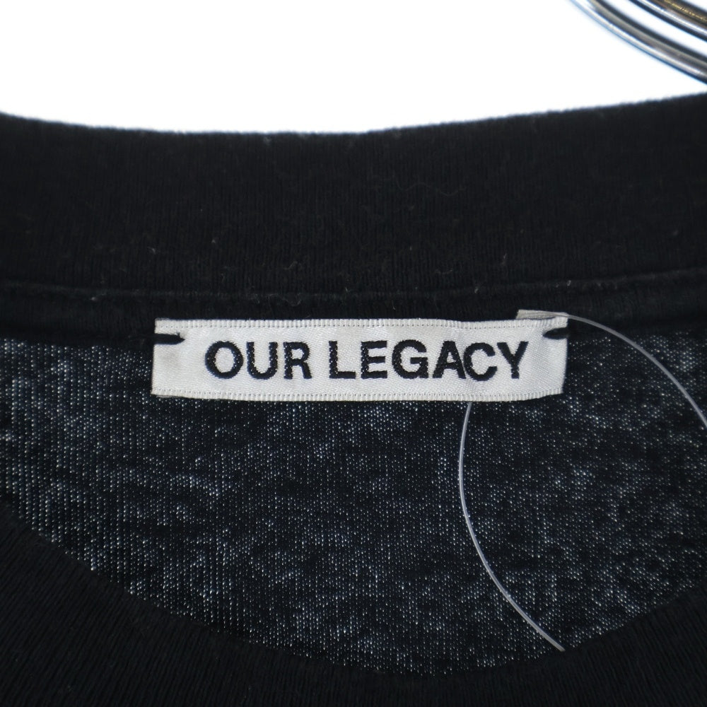 OUR LEGACY(アワーレガシー) MOTO LOGO BOX T-SHIRT モト ボックスロゴデザイン クルーネック カットソー 半袖Tシャツ ブラック M221NBM