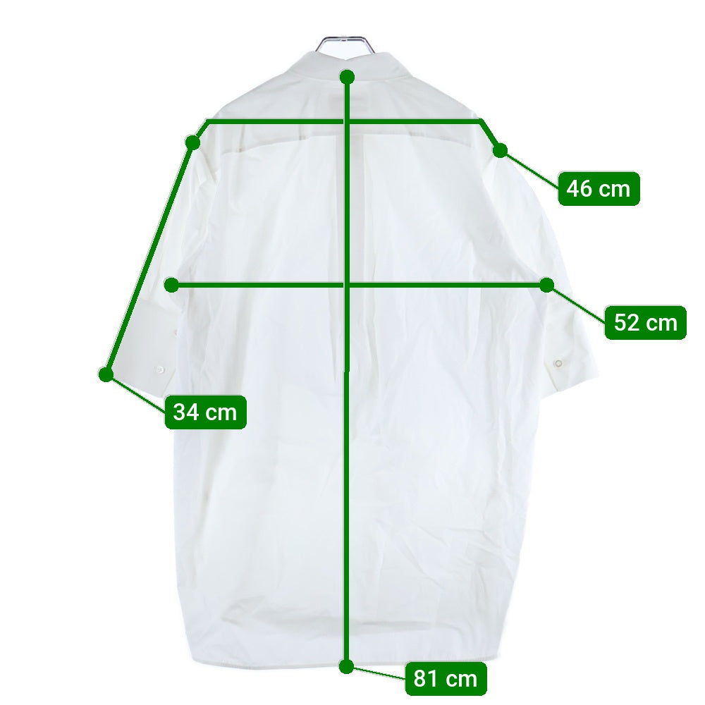 JIL SANDER(ジルサンダー) FRIDAY SHIRT フライデー 比翼仕立て 七分袖 シャツ ブラウス レディース ホワイト