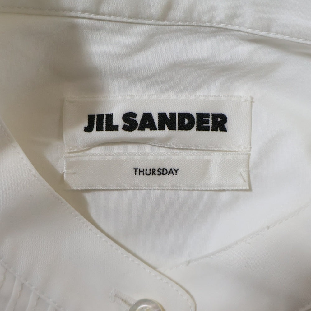 JIL SANDER(ジルサンダー) BAND COLLAR SHIRT 3B バンドカラー 長袖シャツ ブラウス レディース ホワイト J05DL0004 J45001