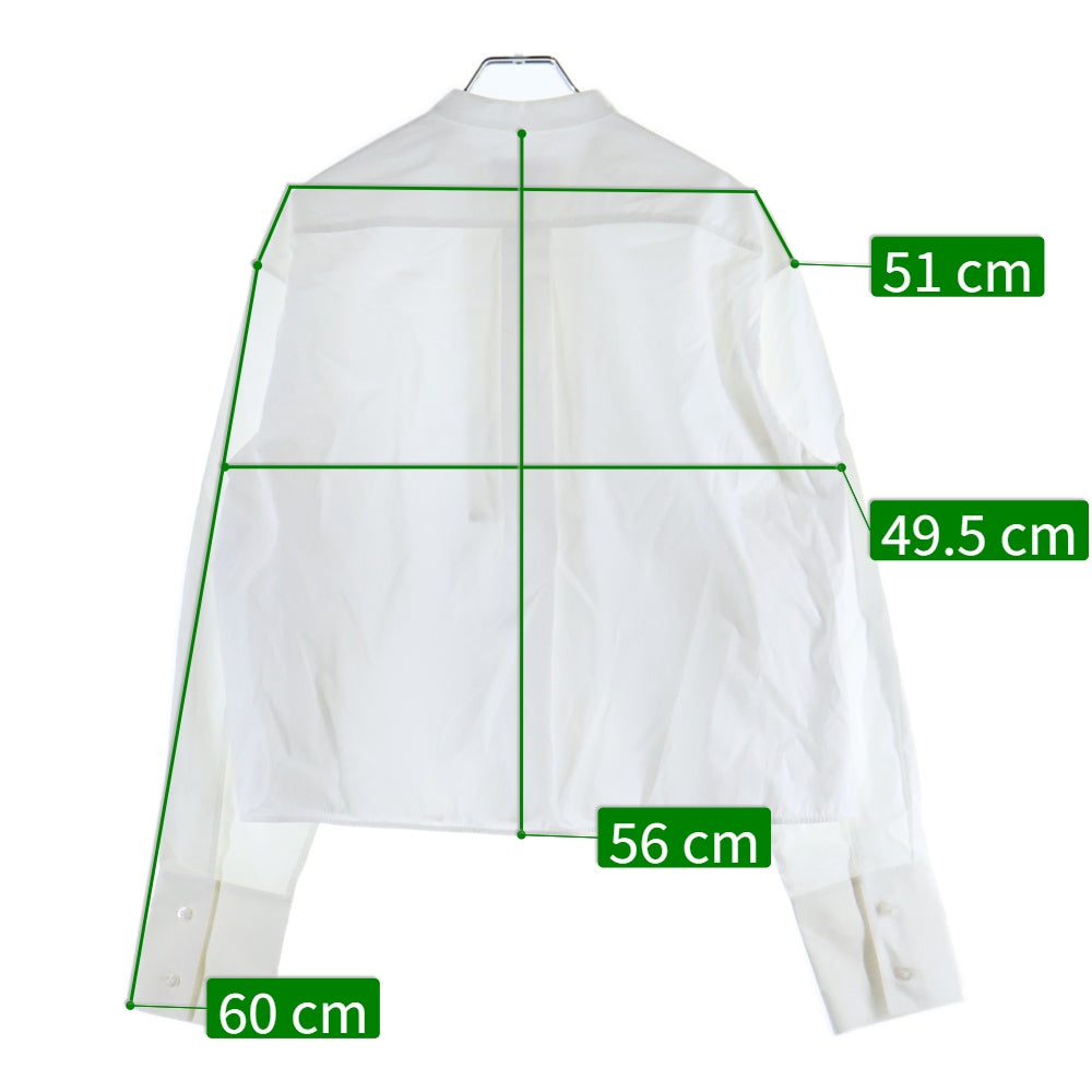 JIL SANDER(ジルサンダー) BAND COLLAR SHIRT 3B バンドカラー 長袖シャツ ブラウス レディース ホワイト J05DL0004 J45001