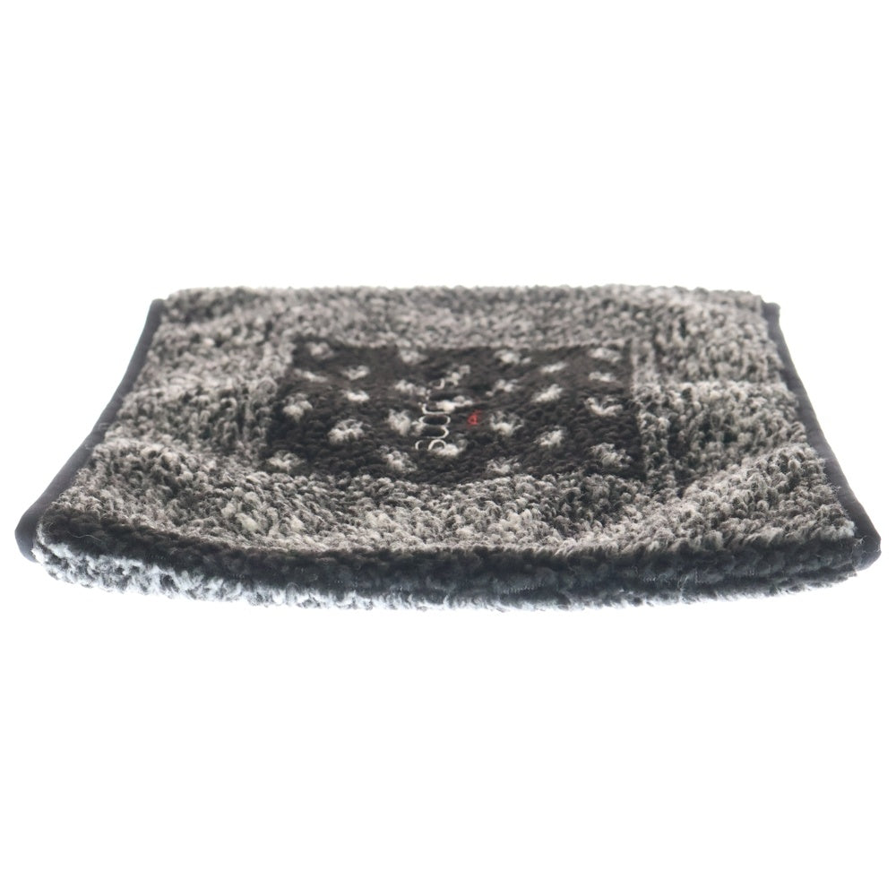 SUPREME(シュプリーム) 19AW Bandana Fleece Neck Gaiter バンダナ柄 ワンポイントデザイン ロゴエンブロイダリー ネックウォーマー ブラック