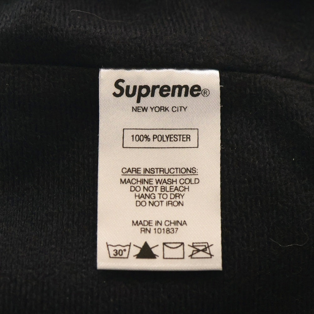 SUPREME(シュプリーム) 19AW Bandana Fleece Neck Gaiter バンダナ柄 ワンポイントデザイン ロゴエンブロイダリー ネックウォーマー ブラック