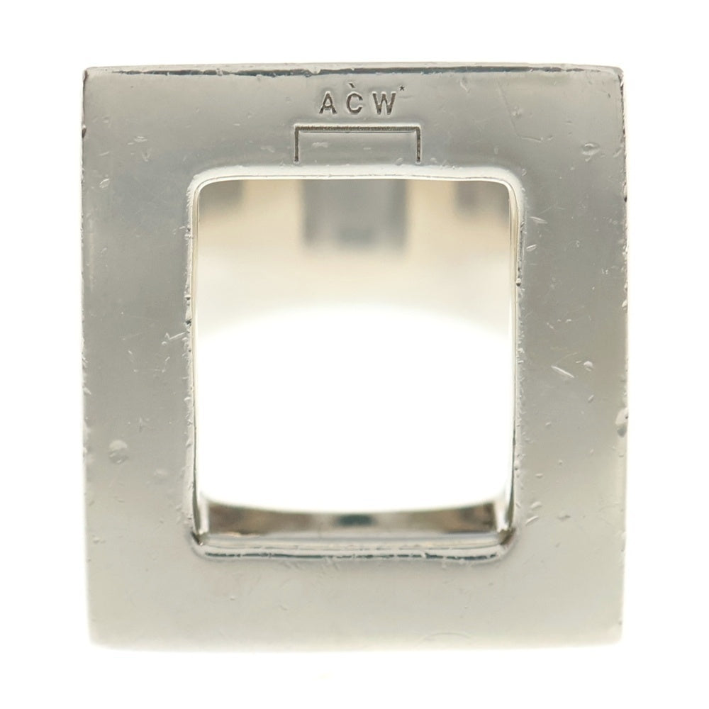 A-COLD-WALL(アコールドウォール) ロゴデザイン スクエアー フレームド リング シルバー